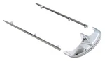 Chrome Front Fender Tip & Side Rail Trim For 1957 - 1966 Harley Glide. Fixed Price $68.00.
