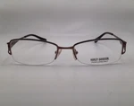 Harley Davidson Hd 377 Lbrn Brown Semi Rimless Metal Eyeglasses Frame 52-18-135. Fixed Price $79.60.