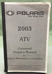 Polaris 9917492 Atv Owner's Manual 2003 Genuine. Fixed Price $30.94.
