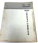 Harley Davidson 1961-1970 Sprint Model Ss Parts Catalog Supplement 99455-70. Fixed Price $29.99.