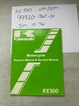 Kawasaki KX500 Owners/service Manual 99920-1365-01 SM10-76. Fixed Price $14.99.