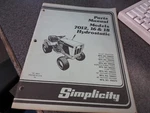 Simplicity Parts Manual Models 7012 16 & 18 Hydrostatic Hp TP-493-2. Fixed Price $24.99.