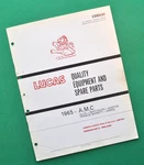 1965 Ajs Matchless Norton Motorcycle Manual Lucas Electrical Part Catalog G3 G80. Fixed Price $29.95.