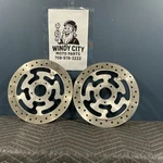Harley Road Glide Front Brake Disc Rotor Left Right Set 41809-08 41808-08. Fixed Price $50.00.