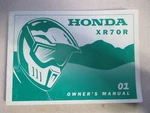 Honda 2001 Owners Manual XR70 31GCF640. Fixed Price $19.22.