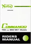 1972-73 Norton Commando 750, 850 Mark 1, Oem, Owners Riders Manual, Sealed. Fixed Price $69.95.