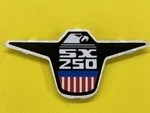 Harley Aermacchi Reproduction SX250 Eagle Name Plate 1975 1976 1978 61189-74P. Fixed Price $39.99.