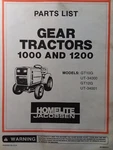 Homelite Jacobsen Garden Gear Tractor Parts Manual GT12G GT10G 1000 1200 UT-3400. Fixed Price $38.39.