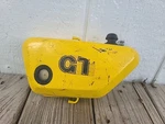 1970S Yamaha Yellow Oem Oil Tank Reservoir With Cap / Plug -. Fixed Price $79.00.