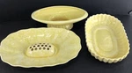 Lot Of 3 Vtg Brush Usa Ceramic Yellow Pottery 828 104-11, & Unmarked Mcm Planter. Fixed Price $63.48.