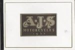 1937 Ajs Motor-cycles Catalog Reproduction. Fixed Price $26.00.