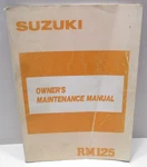 1989 Suzuki Rm 125 Owner's Maintenance Manual 99011-27C50-03A. Fixed Price $20.00.
