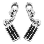 Chrome 1-1/4" Short Angled Adjustable Highway Footpegs/ Mount Fit For Harley. Fixed Price $39.80.