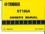 Yamaha Model RT180A Owner's Manual C1989 LIT-11626-07-30. Fixed Price $50.00.