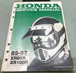 Genuine Honda 61GN107 XR80R, XR100R Service Manual 1991. Fixed Price $40.12.
