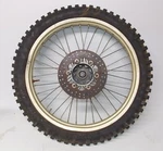 1980'S Husqvarna 21" Front Wheel Gold Rim Spoke Hub Disc Brake Cr Wr 125 250 430. Fixed Price $79.00.