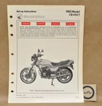 Vtg 1982 Honda CB450 Hawk Set Up Assembly Pre Delivery Instruction Manual. Fixed Price $23.29.