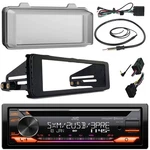 Jvc Single Din Bluetooth Receiver W/kit, Antenna, Cover, Handlebar Control. Fixed Price $303.49.