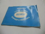 Honda EG1000 Portable Generator Genuine Owners Service Manual 3187500. Fixed Price $19.99.