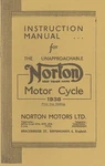 1938 Instruction Manual For The Norton Motor Cycle Antique Reproduction. Fixed Price $33.00.