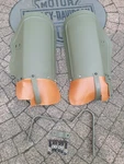 Harley Wla Wlc Wld Flathead Complete Leg Shield With Bracket 11296-38N. Fixed Price $550.00.