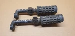 1969 Kawasaki H1 Mach Iii Oem 34003-013 Left And Right Footrests (with Cut). Fixed Price $56.85.