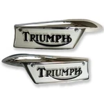 Triumph Late Petrol Tank Badges, T100/T120/T140/T150/TR6 82-9700 & 82-9701. Fixed Price $68.44.