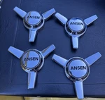 Nos Ansen Racing Wheels Three Bar Spinner Center Cap Set Street Machine Gasser. Fixed Price $174.99.