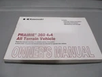 Genuine Kawasaki Oem Owners Manual Prairie 4X4 KVF360 Ab/cb 99987-1635. Fixed Price $49.99.