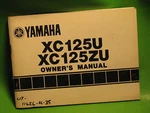 Yamaha XC125-U XC125-ZU Scootor New Owners Manual 3EK-28199-10 White Cover. Fixed Price $12.00.