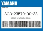 Yamaha Genuine Front Lower Arm Comp. 3GB-23570-00-33. Fixed Price $280.44.