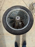 W351 Genuine Dunlop Rear Wheel WM2X19 Triumph TRW/3T/5T/6T/ T100/TR6/T110/3HW. Fixed Price $256.50.