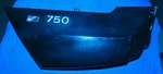 1976-79 Kawasaki KZ750B Right Side Cover + Emblem Pn# 36007-056 56018-1060. Fixed Price $14.95.
