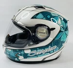 Scorpion EXO-1100 Women's Xs Helmet Turquoise Teal Composite Excellent Read. Fixed Price $90.00.