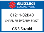 Suzuki Oem Part 61211-02B40 Shaft,rr Swgarm Pivot. Fixed Price $22.17.