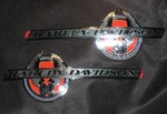 Harley Nos 90TH Anniversary Cloisonne Gas Tank Emblems Badges Set 1993. Fixed Price $650.00.