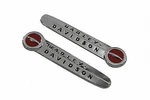 Oe Emblem Set With Black Lettering For Harley Davidson By V-twin 1947-50 Fl. Fixed Price $119.85.