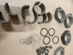 1981 Kawasaki KZ1100A Muffler Pipe Exhaust Flanges Billet Aluminum. Fixed Price $45.00.
