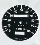 1971 Yamaha DT1 250 Enduro Speedometer Face Plates. Fixed Price $42.50.