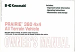 2007 2008 2009 Kawasaki KVF360A C Prairie Atv Owners Manual : 99987-1522. Fixed Price $36.48.