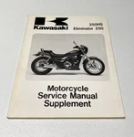 Kawasaki '88-91 Eliminator Supplement Service Manual Repair Book 99924-1093-52. Fixed Price $13.95.