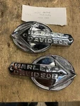 Original Gas Tank Emblems 1959-1960 Panhead Xlh Sportster Factory Rechrome Vtg. Fixed Price $459.95.
