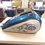 Harley Tahitian Teal? Fxd Dyna Wide Super Fatbob Custom Glide Fuel Tank 61586-04. Fixed Price $449.99.