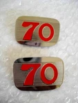 2 Emblem Side Cover Honda C70 // Pair. Fixed Price $16.85.