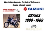 Suzuki Service Repair Workshop Manual Usb 1988 - 1989. Fixed Price $21.48.