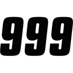 Factory Effex Fx Number Black 6" 08-90049. Fixed Price $14.55.