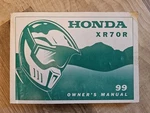Oem O/m 1999 Honda XR70R Off Road Motorcycle Owner's Manual P/n 31GCF620. Fixed Price $12.95.