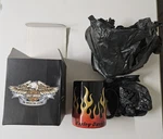 Vintage Harley-davidson Large Coffee Mug Cup 3D Raised Flames (2002 New Box). Fixed Price $27.99.