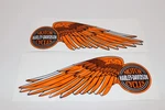 Vintage Harley Davidson Gas Tank Decal Set Orange (approx. 4 11.5 ). Fixed Price $34.99.