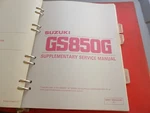Suzuki GS850G 1982 Factory Genuine Supplement Manual Oem 99501-38010-03E. Fixed Price $10.99.